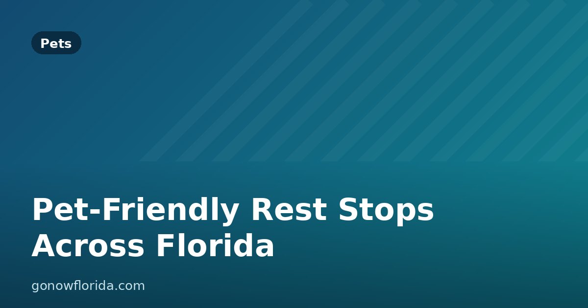 Pet-Friendly Rest Stops Across Florida
